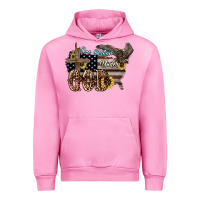 Fuchsia Pink One nation under god 4th of july Urban Hoodie - HowdyJamesFarm