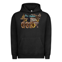 Pigment Black One nation under god 4th of july Urban Hoodie - HowdyJamesFarm