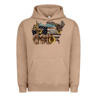 Pigment Burro One nation under god 4th of july Urban Hoodie - HowdyJamesFarm