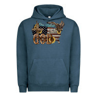 Pigment Midnight Navy One nation under god 4th of july Urban Hoodie - HowdyJamesFarm