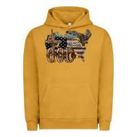 Pigment Peanut Butter One nation under god 4th of july Urban Hoodie - HowdyJamesFarm