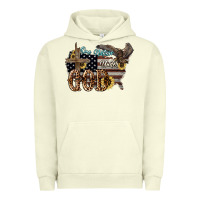 Pigment Pistachio One nation under god 4th of july Urban Hoodie - HowdyJamesFarm