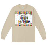 Mushroom see the ability not the disability Long Sleeve Tee - MaliasSmallBusiness
