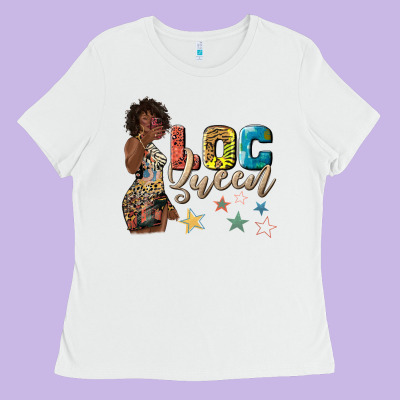 Ladies Tee afro woman loc queen