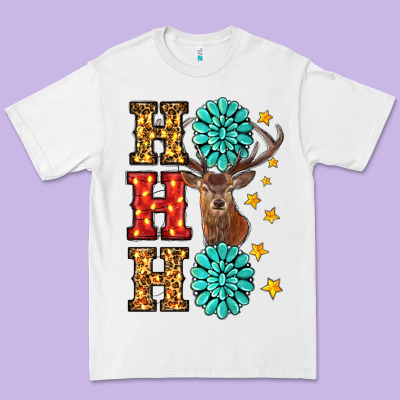 Christmas Ho Ho Ho Premium Tee Designed By Ranaportraitstore