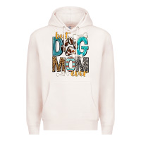 Pale Pink Best Dog Mom Ever Premium Hoodie - texasbilliewilder