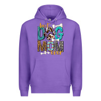 Purple Best Dog Mom Ever Premium Hoodie - texasbilliewilder