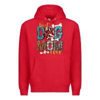 Red Best Dog Mom Ever Premium Hoodie - texasbilliewilder
