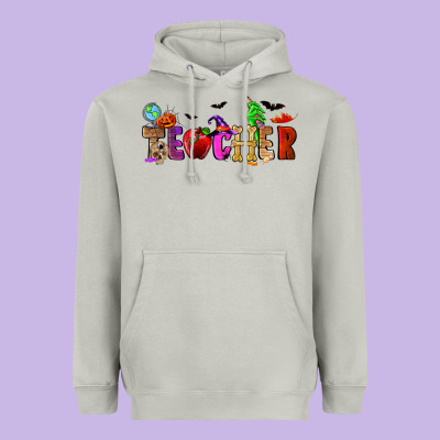 Halloween Teacher Heavyweight Hoodie Designed By Ranaportraitstore