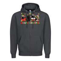 Smoke meowy christmas cats Zipper Hoodie - MaliasSmallBusiness