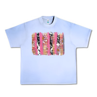 Grape Ice v.d cow and lotus brushstrock Urban Heavy Tee - AdoDesignShop