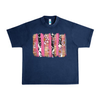 Navy v.d cow and lotus brushstrock Urban Heavy Tee - AdoDesignShop