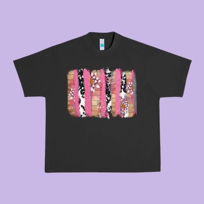 V.d Cow And Lotus Brushstrock Urban Heavy Tee Designed By Adodesignshop