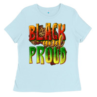 Baby Blue black and proud Ladies Tee - texasbilliewilder