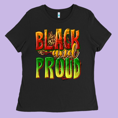 Ladies Tee black and proud