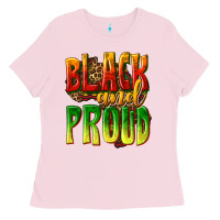 Bubblegum Pink black and proud Ladies Tee - texasbilliewilder