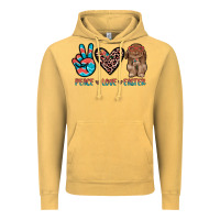 Vintage Mustard peace love easter Vintage Hoodie - JahusDesignShop