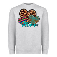 Heather Grey hearts mama Heavyweight Sweatshirt - Artiststas