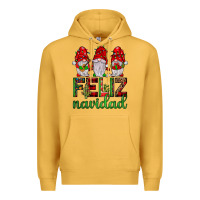 Mustard feliz navidad gnomies Premium Hoodie - JahusDesignShop