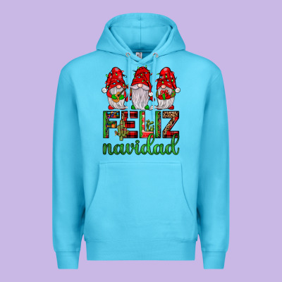 Feliz Navidad Gnomies Premium Hoodie Designed By Jahusdesignshop