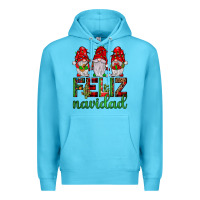Ocean Blue feliz navidad gnomies Premium Hoodie - JahusDesignShop
