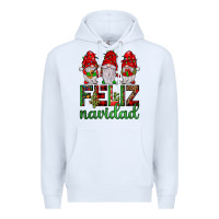 White feliz navidad gnomies Premium Hoodie - JahusDesignShop