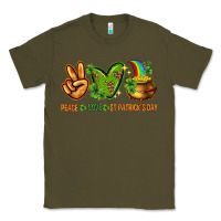 Army Green peace love st patricks day Classic Tee - NancyCooperArtShop