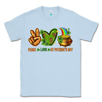 Dusty Blue peace love st patricks day Classic Tee - NancyCooperArtShop