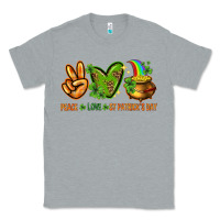 Heather Grey peace love st patricks day Classic Tee - NancyCooperArtShop
