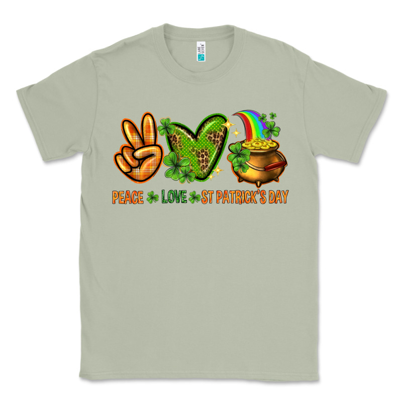 Peace Love St Patricks Day Classic Tee by NancyCooperArtShop | Teevron