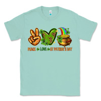 Seafoam peace love st patricks day Classic Tee - NancyCooperArtShop