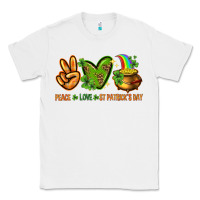 White peace love st patricks day Classic Tee - NancyCooperArtShop