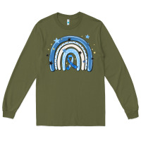 Army Green in april wear blue autism awareness Long Sleeve Tee - MaliasSmallBusiness