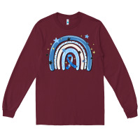 Burgundy in april wear blue autism awareness Long Sleeve Tee - MaliasSmallBusiness