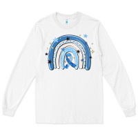 White in april wear blue autism awareness Long Sleeve Tee - MaliasSmallBusiness