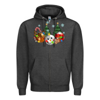 Charcoal Heather christmas Zipper Hoodie - MaliasSmallBusiness