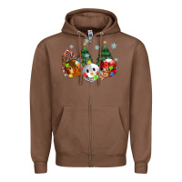 Chestnut christmas Zipper Hoodie - MaliasSmallBusiness