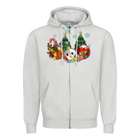 Dove Grey christmas Zipper Hoodie - MaliasSmallBusiness
