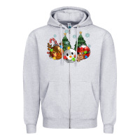 Heather Grey christmas Zipper Hoodie - MaliasSmallBusiness