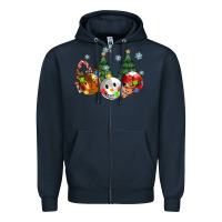 Navy christmas Zipper Hoodie - MaliasSmallBusiness