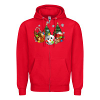Red christmas Zipper Hoodie - MaliasSmallBusiness