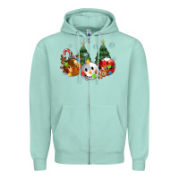 Seafoam christmas Zipper Hoodie - MaliasSmallBusiness