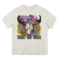 Cream do not harm take no bull cow skull Heavy Core Tee - Zillion Design Studio