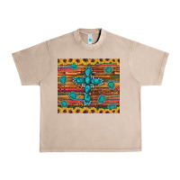 French Oak western gemstone cross sunflowers leopard serape glitter wooden tumble Urban Heavy Tee - Artiststas