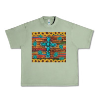 Oil Green western gemstone cross sunflowers leopard serape glitter wooden tumble Urban Heavy Tee - Artiststas