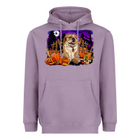 Lavender Halloween english bulldog Heavyweight Hoodie - RanaPortraitStore