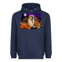 Navy Halloween english bulldog Heavyweight Hoodie - RanaPortraitStore