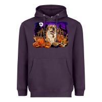Plum Halloween english bulldog Heavyweight Hoodie - RanaPortraitStore
