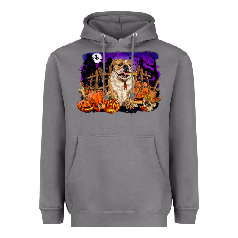 Halloween English Bulldog Heavyweight Hoodie by RanaPortraitStore | Teevron
