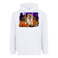 White Halloween english bulldog Heavyweight Hoodie - RanaPortraitStore